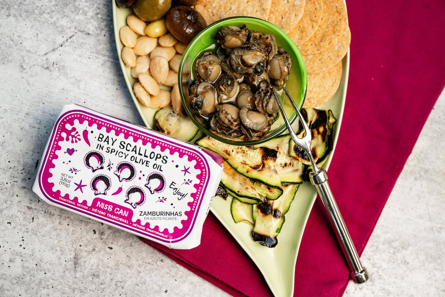 Bay Scallops in Spicy Olive Oil- Miss Can by Tin2Table