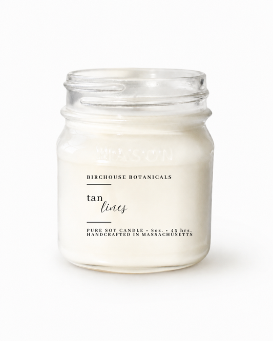 Tan Lines 8 oz. Soy Candle - Birchouse Botanicals -