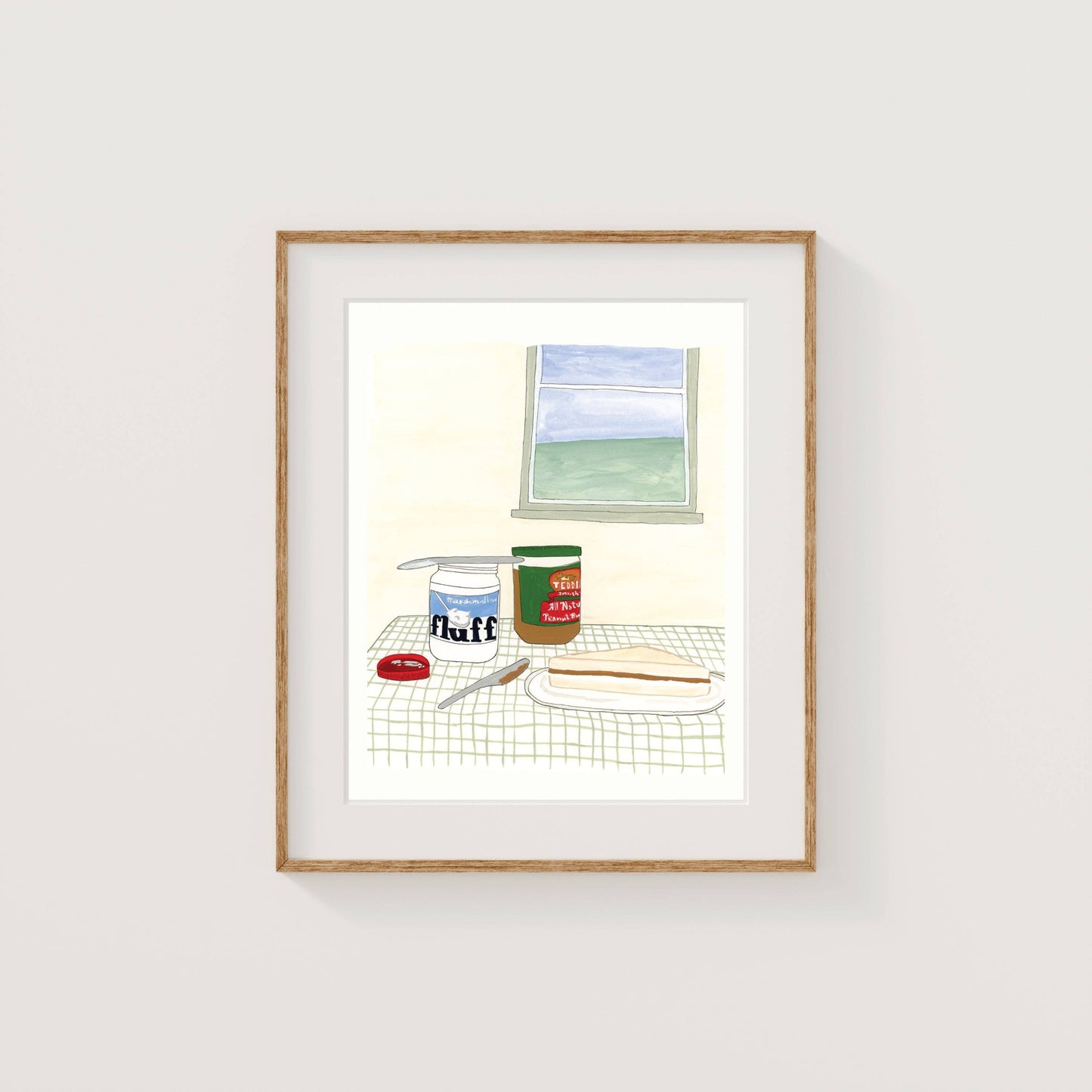 Fluffernutter Tablescape Art Print| Gouache and Ink: 8"x10"