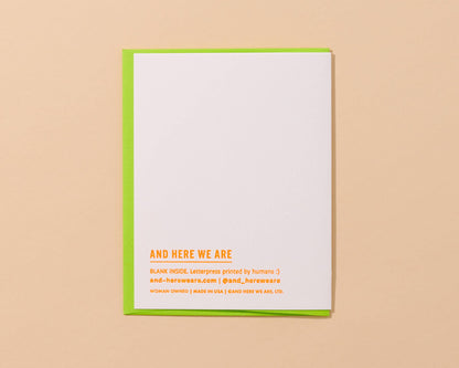 Cooler & Hotter Card- And Here We Are