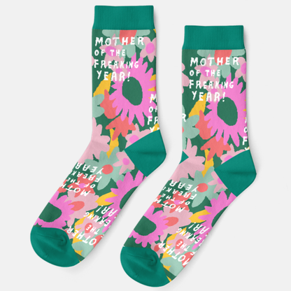 Mother of the Freakin Year Socks - Women's