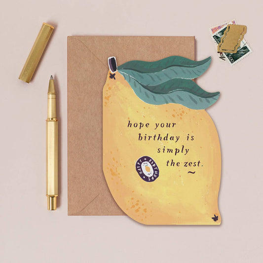 Lemon Zest Birthday Card |Sister Paper co.