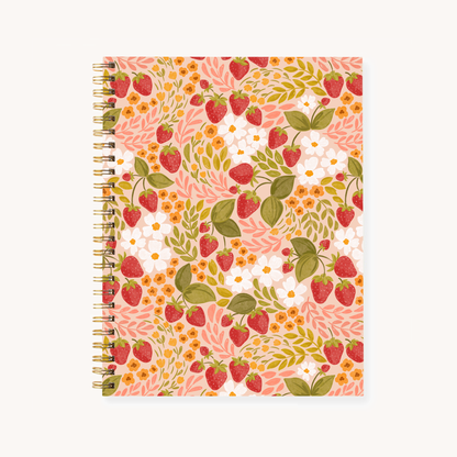 Floral 7x9 Hardcover Spiral Notebook
