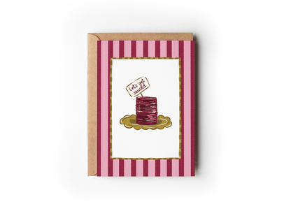 Let's Get Sauced Cranberry Thanksgiving Fall Greeting Card
