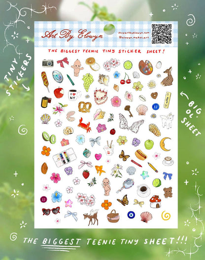 The BIGGEST teenie tiny sticker sheet - 8.5" x 11" Sticker Sheet