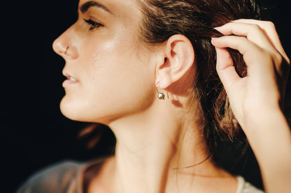 Found & Feral - 14k Gold Filled Wire Hook Earrings - Prehnite