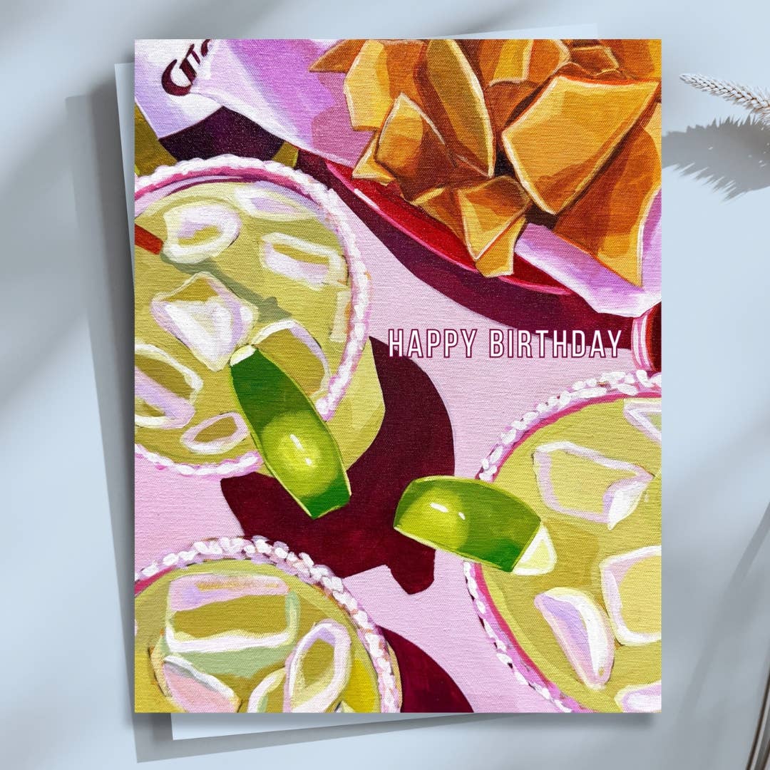 Margaritas Birthday Card - Laurel Greenfield Art