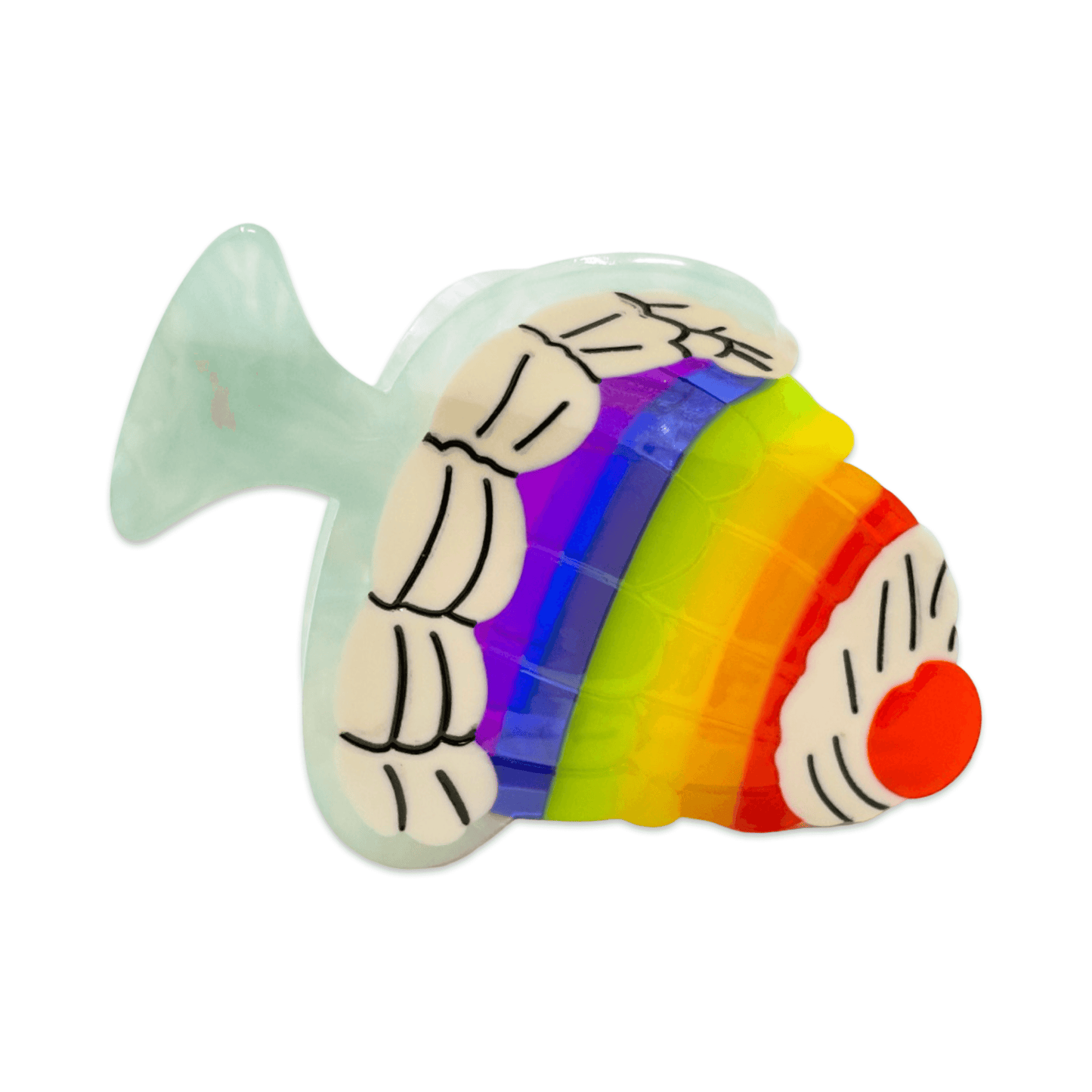 Jenny Lemons - Large Rainbow Jello Cake Hair Claw Clip