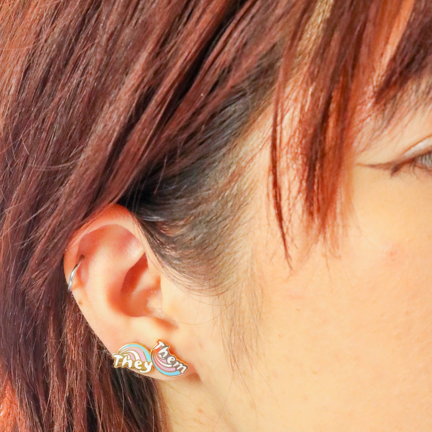They Them Post Earrings