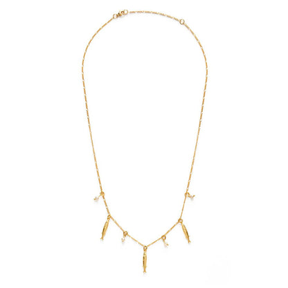 Tiny Fish and Pearl Necklace