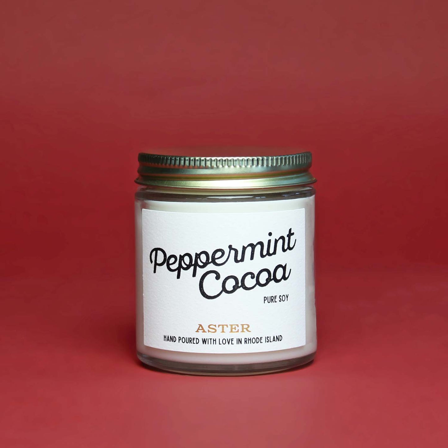 Aster Candle - Peppermint Cocoa Candle - 4oz