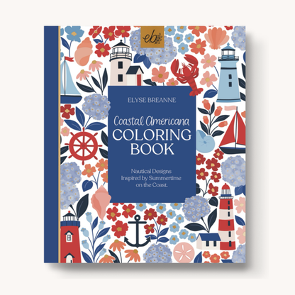 Coastal Americana Coloring Book- Elyse Breanne Design
