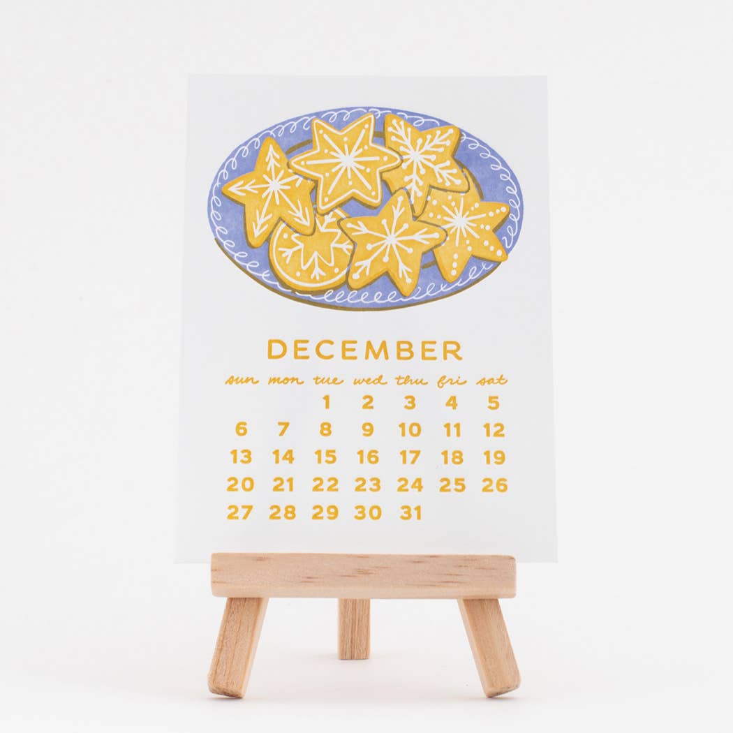 2026 Sweet Treats Letterpress Desk Calendar