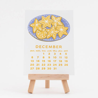2026 Sweet Treats Letterpress Desk Calendar