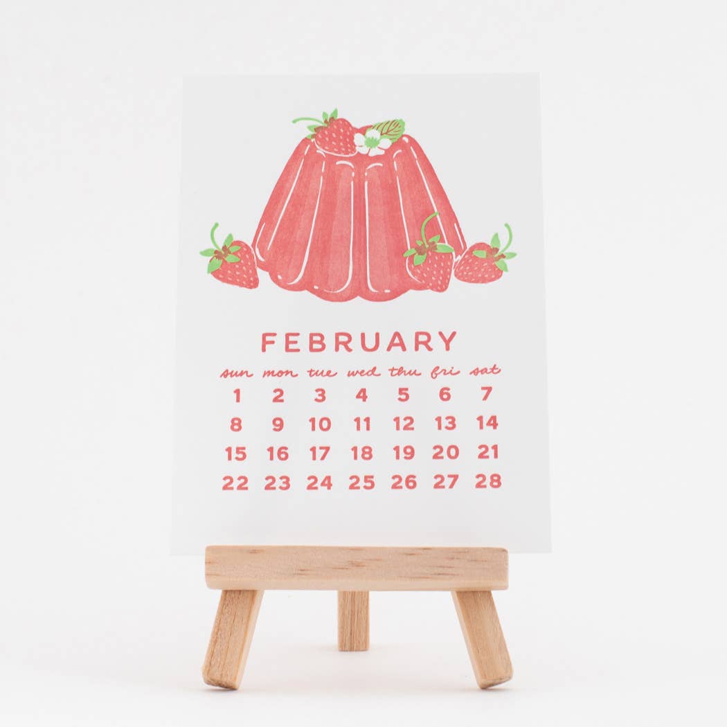 2026 Sweet Treats Letterpress Desk Calendar