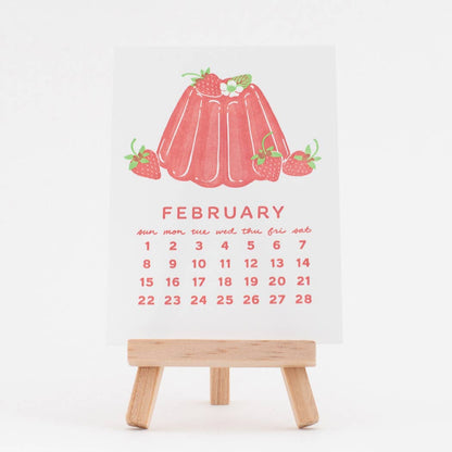 2026 Sweet Treats Letterpress Desk Calendar