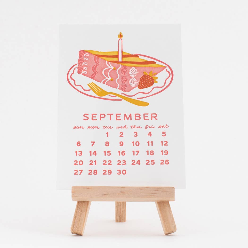 2026 Sweet Treats Letterpress Desk Calendar