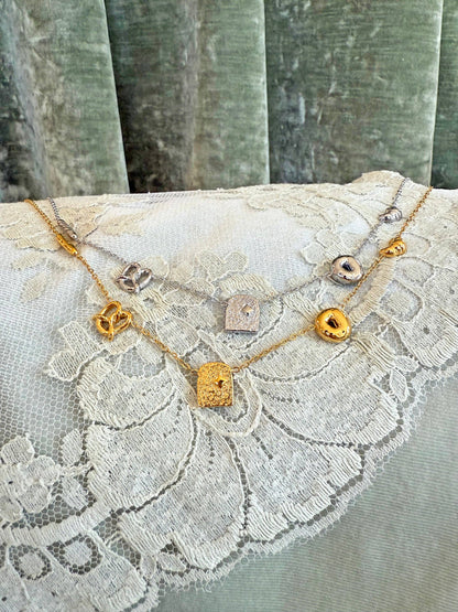 Bread Charm Necklace- Gold
