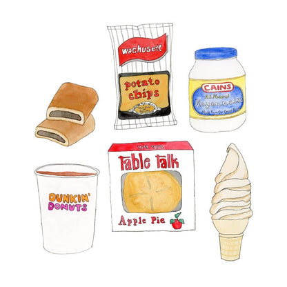 Sarah Wormann Art - New England Foods: 8"x10"