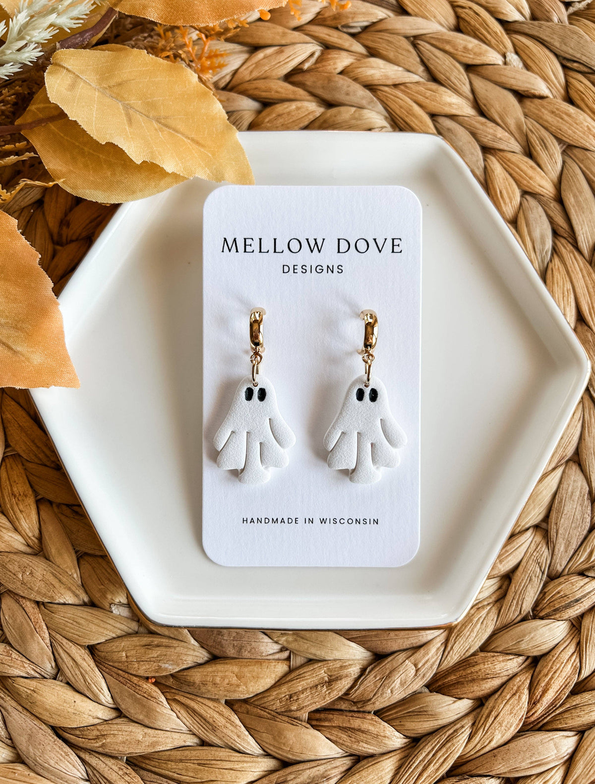 Ghost Gold Hoop Earrings - Mellow Dove Designs