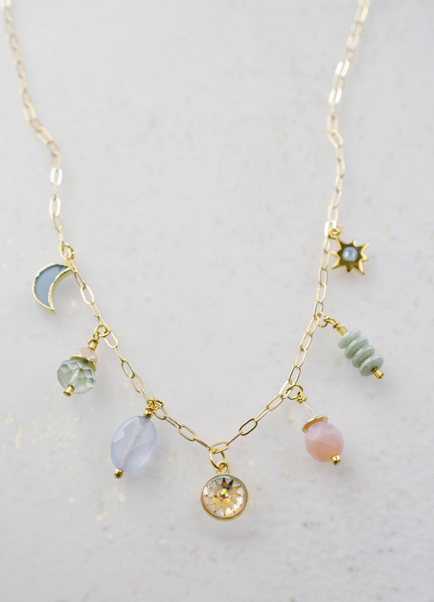 Jill Makes - Pearl Zodiac Air Charm Sign Necklace