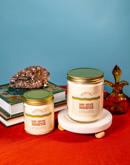 Athena's Library // Soy Wax Non-toxic Candle: 8 oz.