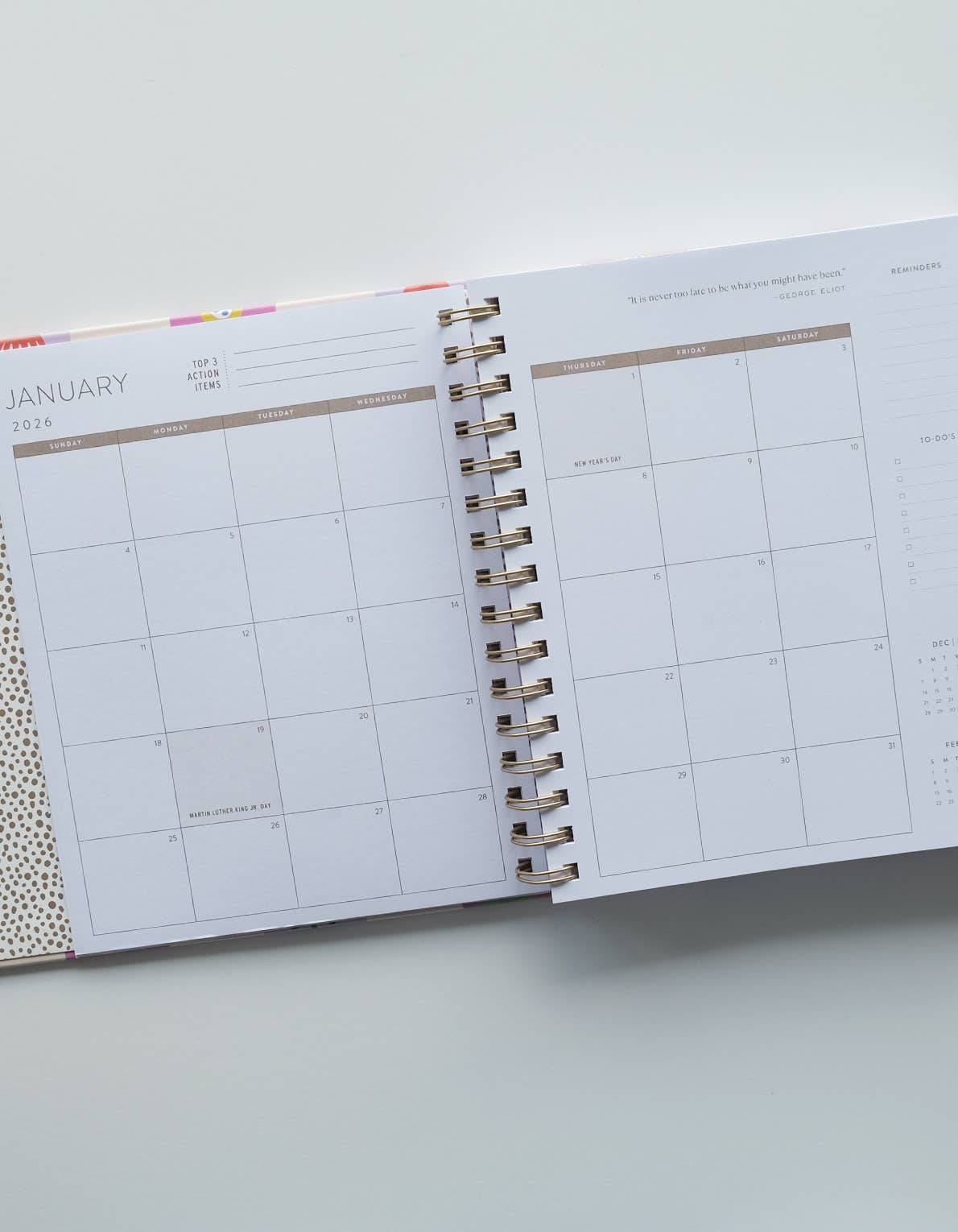 2026 Hardcover Planner, Magenta Squiggle