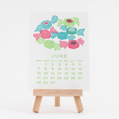 2026 Sweet Treats Letterpress Desk Calendar