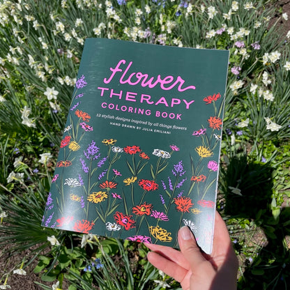 Flower Therapy Coloring Book - Julia Emiliani