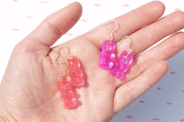 Hot Fluff Earrings - gummy bears