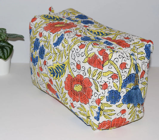 Amisha Design - Jumbo Waterproof Toiletry Bag | Red Poppies