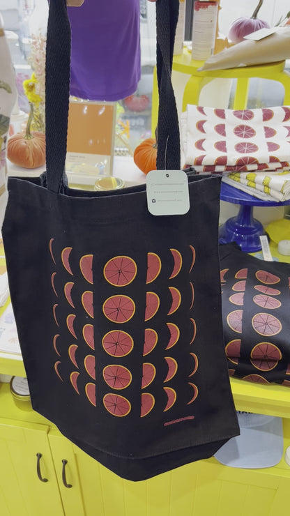 Blood Orange Moon Phases Tote Bag