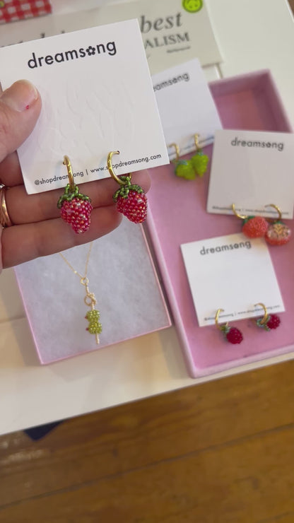 Red Strawberries Earrings - Dreamsong