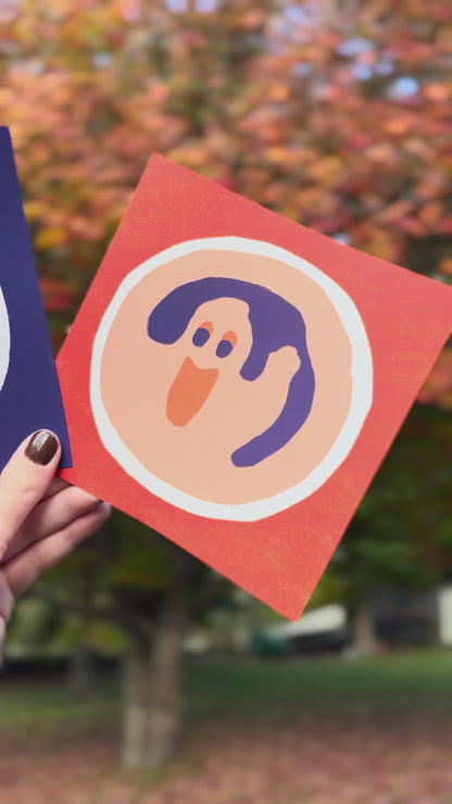 Ghost Cookie Art Print 6x6 - Girlboss Goods