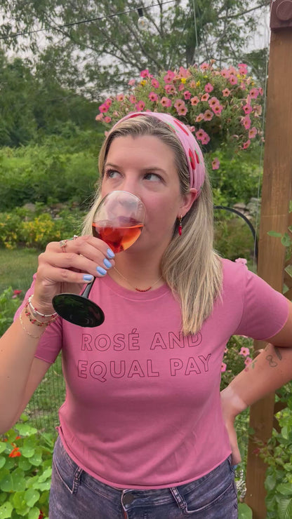 Rosé and Equal Pay Crop Top
