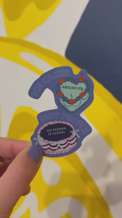 Icing Cakes Not People Sticker
