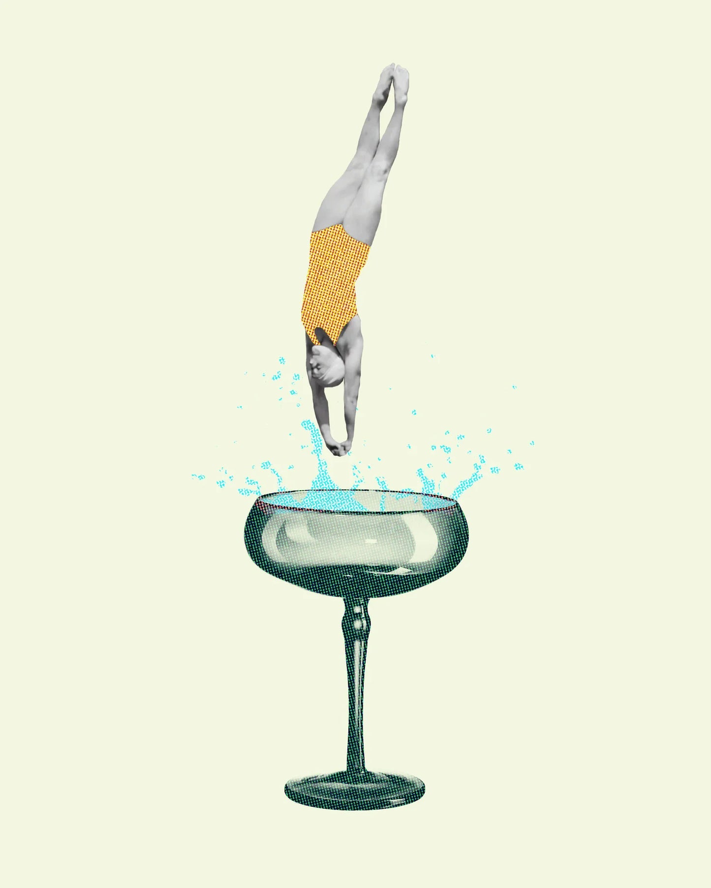 Shannon Farrar - Champagne Swimmer print