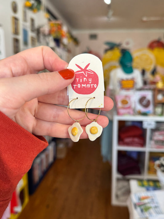 Porcelain Egg Earrings - Tiny Tomato Studio