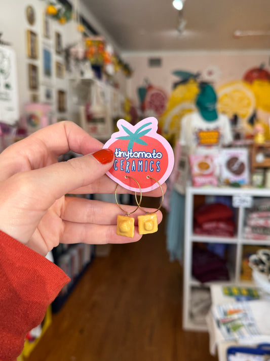 Porcelain Ravioli Earrings - Tiny Tomato Studio