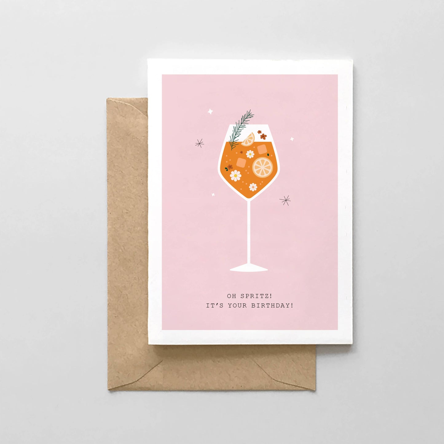 Oh Spritz! It's Your Birthday! Aperol Spritz Design Card - Spaghetti & Meatballs