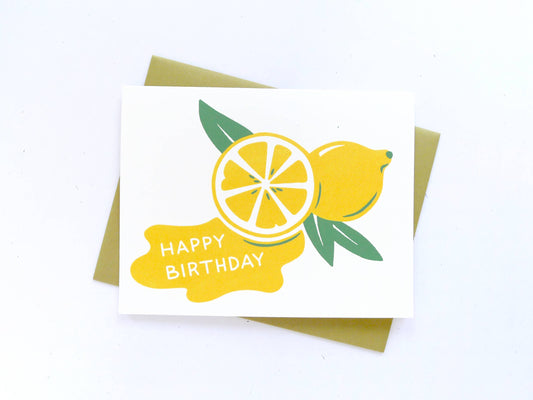 Middle Dune - Lemon Birthday Card