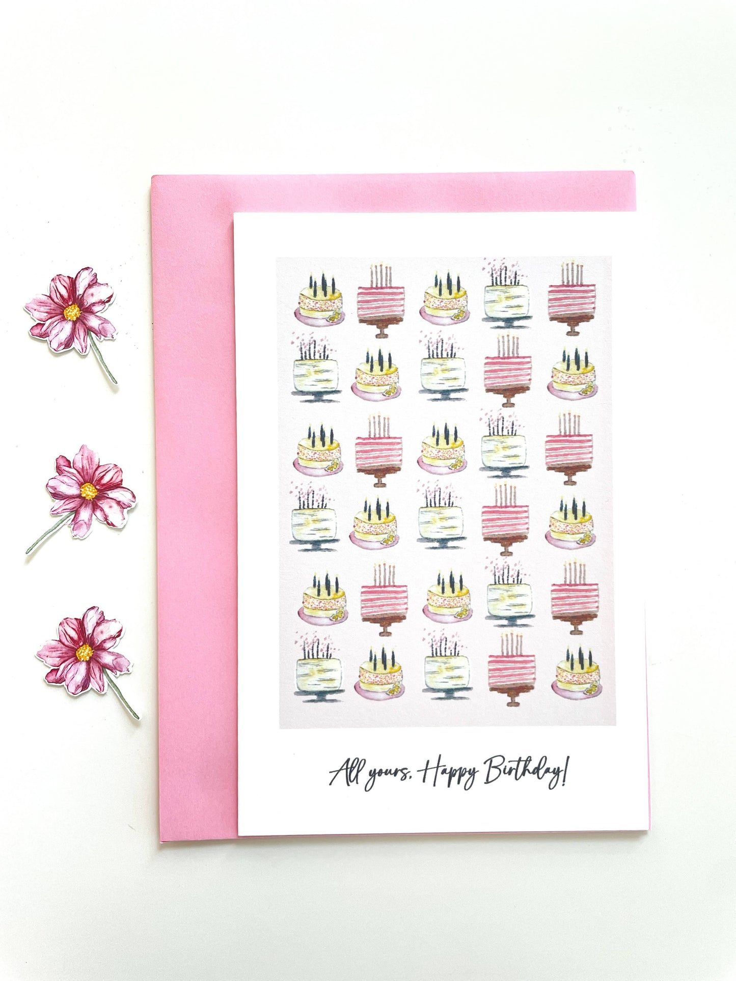 All yours! Cakes ~ Happy Birthday greeting card - StudioReta