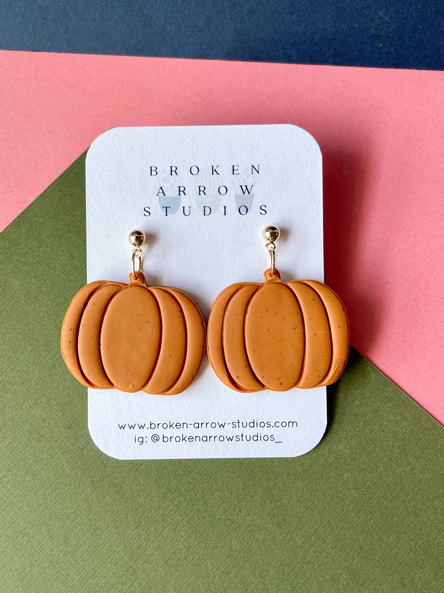 Broken Arrow Studios - Pumpkin Earrings