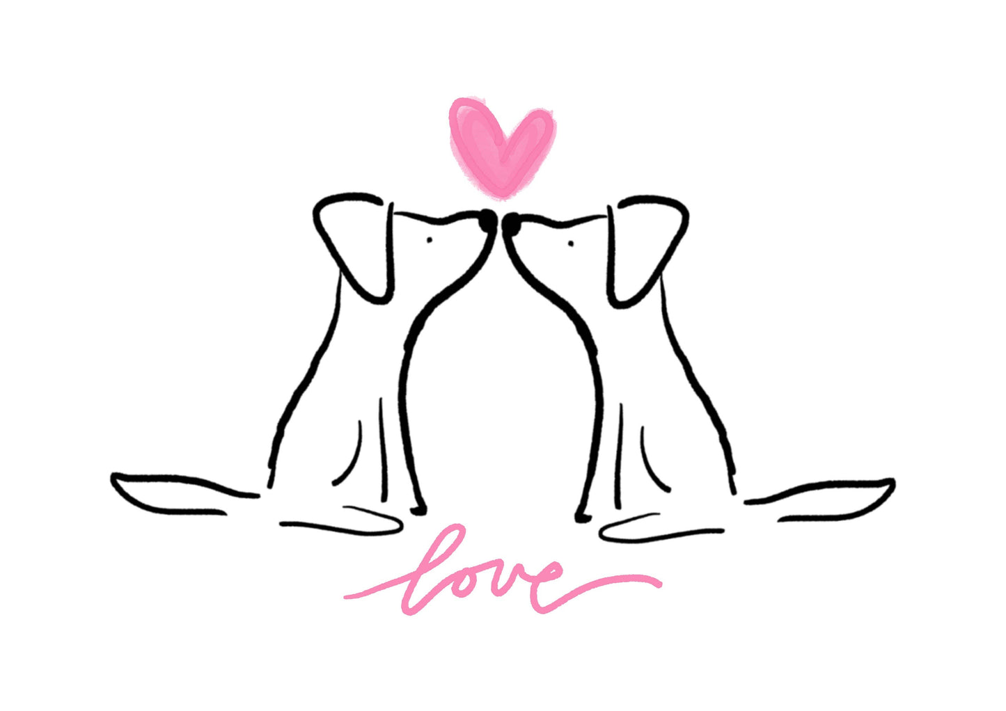 Love Dog Greeting Card by Anna Whitham Co.
