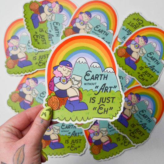 Make & Mend - 'Earth Without Art' Big Vinyl Sticker