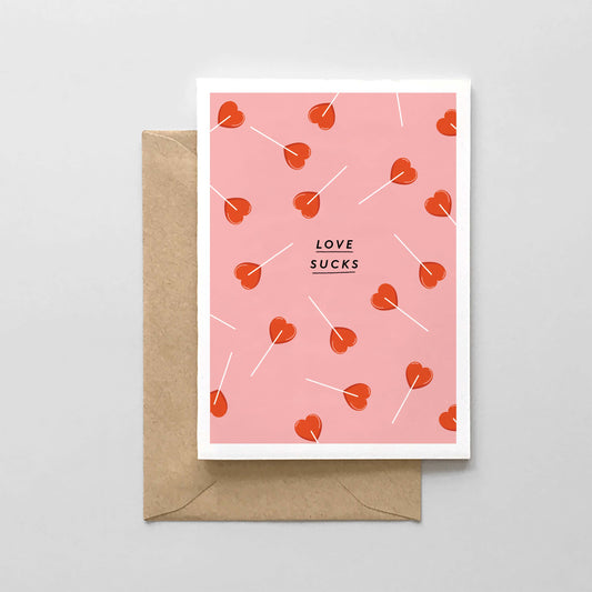 Love Sucks - Galentine's Day Card - Spaghetti & Meatballs