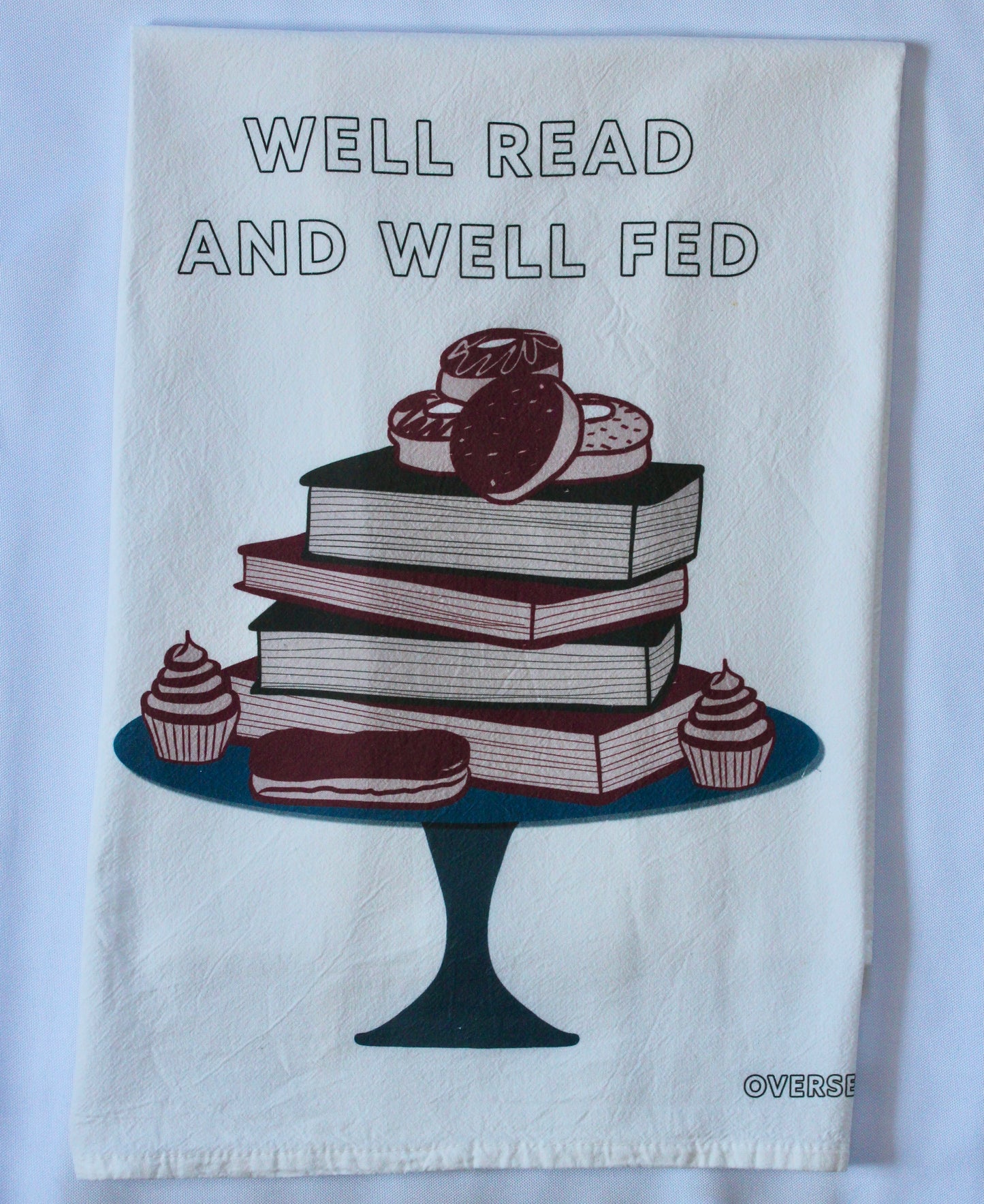 Well Read and Well Fed Tea Towel