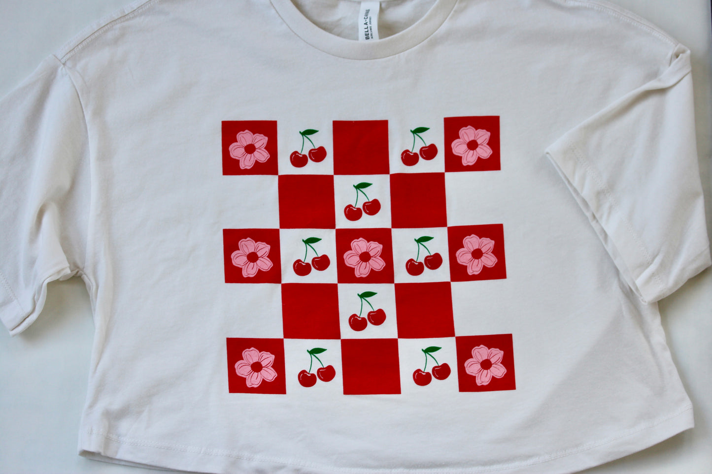 Cherry Picnic Cropped Tee