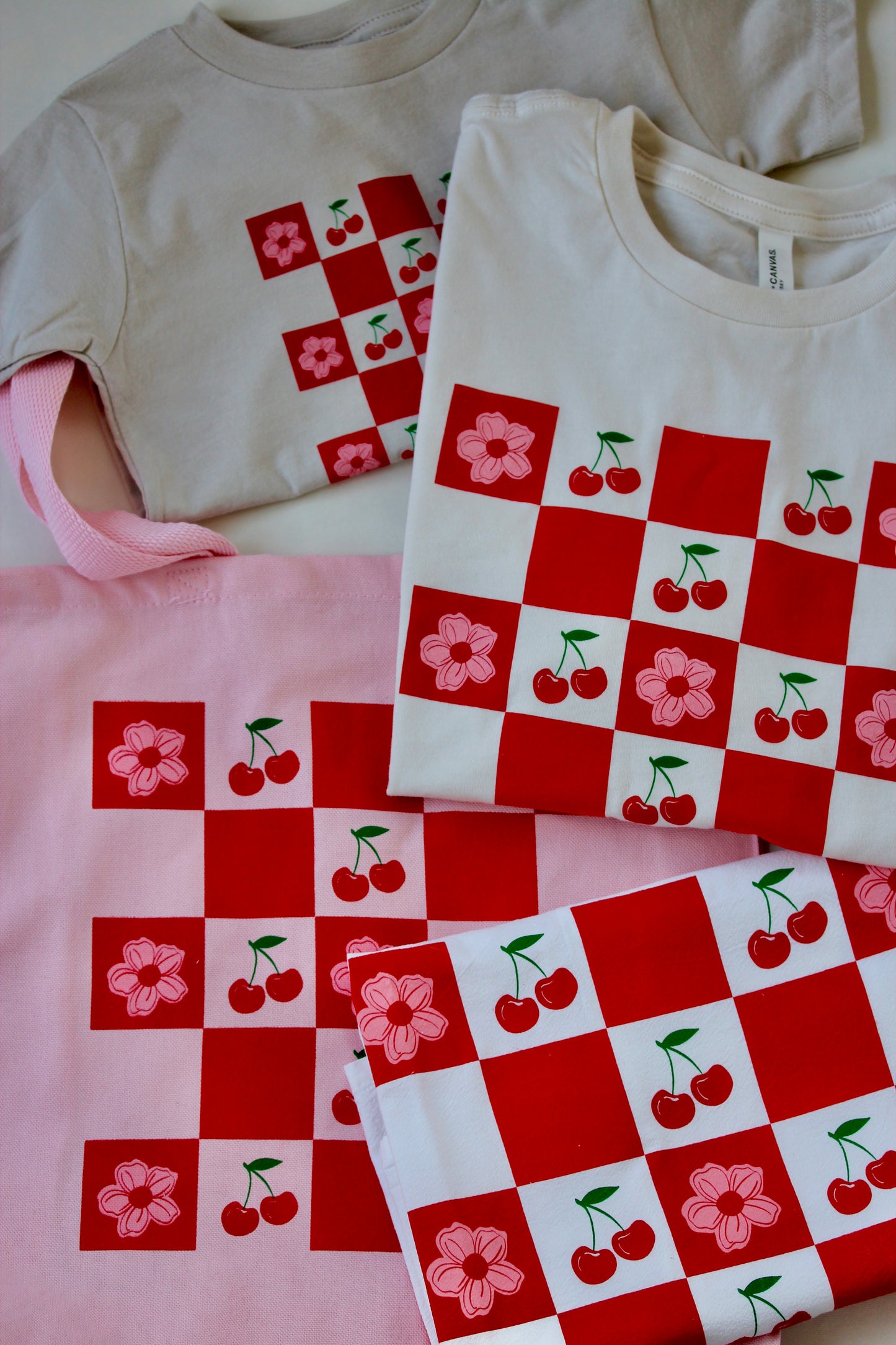 Cherry Picnic Cropped Tee