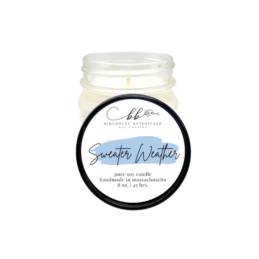 Sweater Weather 8 oz. Soy Candle -Winter Decor